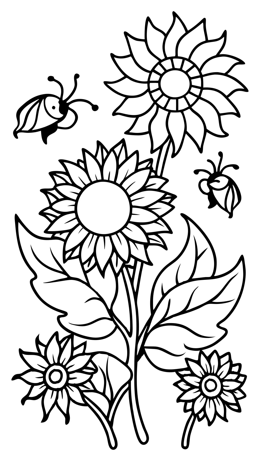 coloring pages of sunflowers